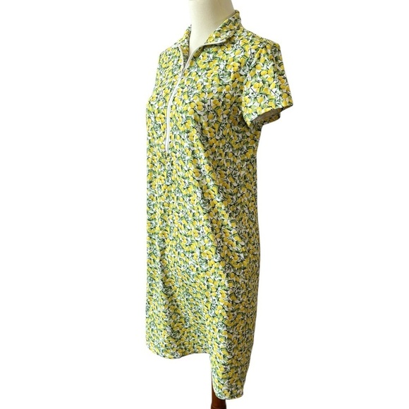 J MCLAUGHLIN YANNA DRESS S CATALINA CLOTH LEMON PRINT 1/4 ZIP POLO SUMMER NWOT - Picture 4 of 12